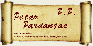 Petar Pardanjac vizit kartica